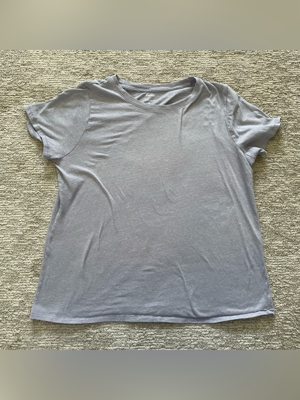 Sonoma Everyday Tee Light Purple Shirt Crew Neck XL Short Sleeve Lightweight